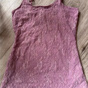 Maurices Mauve Lace Layering Tank